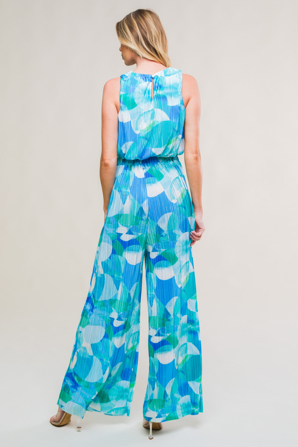 MARITIME MUSE WOVEN PLISSE TOP AND PANT SET Flying Tomato