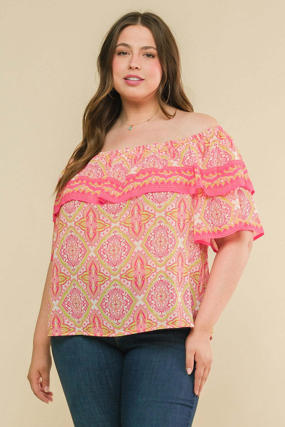 SPREAD CHEER WOVEN TOP