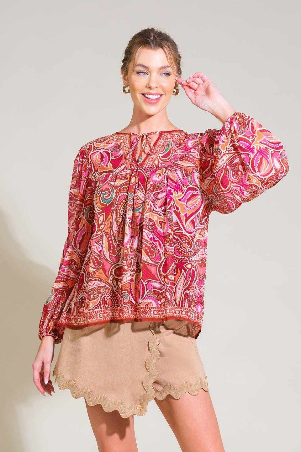 TIME AFTER TIME WOVEN TOP Flying Tomato