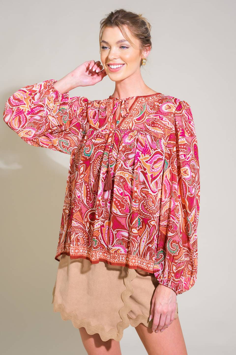 TIME AFTER TIME WOVEN TOP Flying Tomato