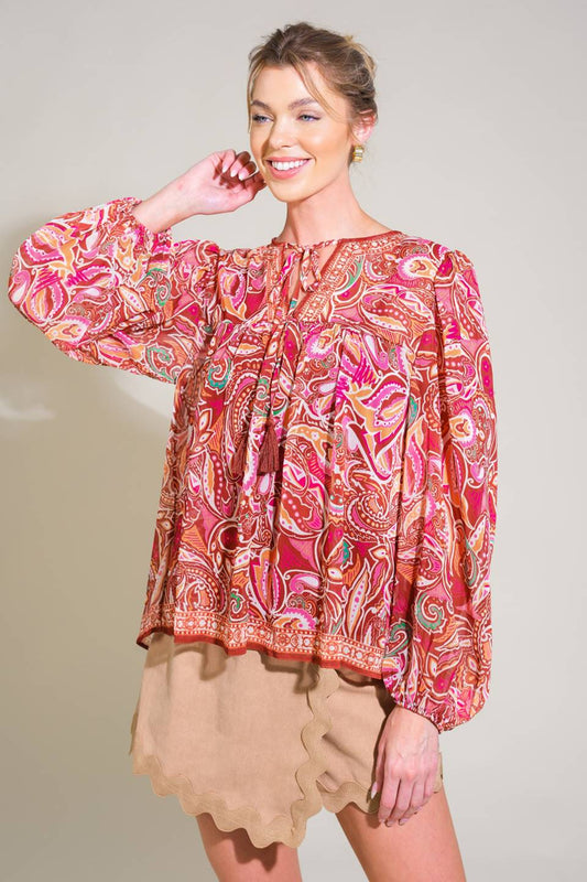 TIME AFTER TIME WOVEN TOP Flying Tomato