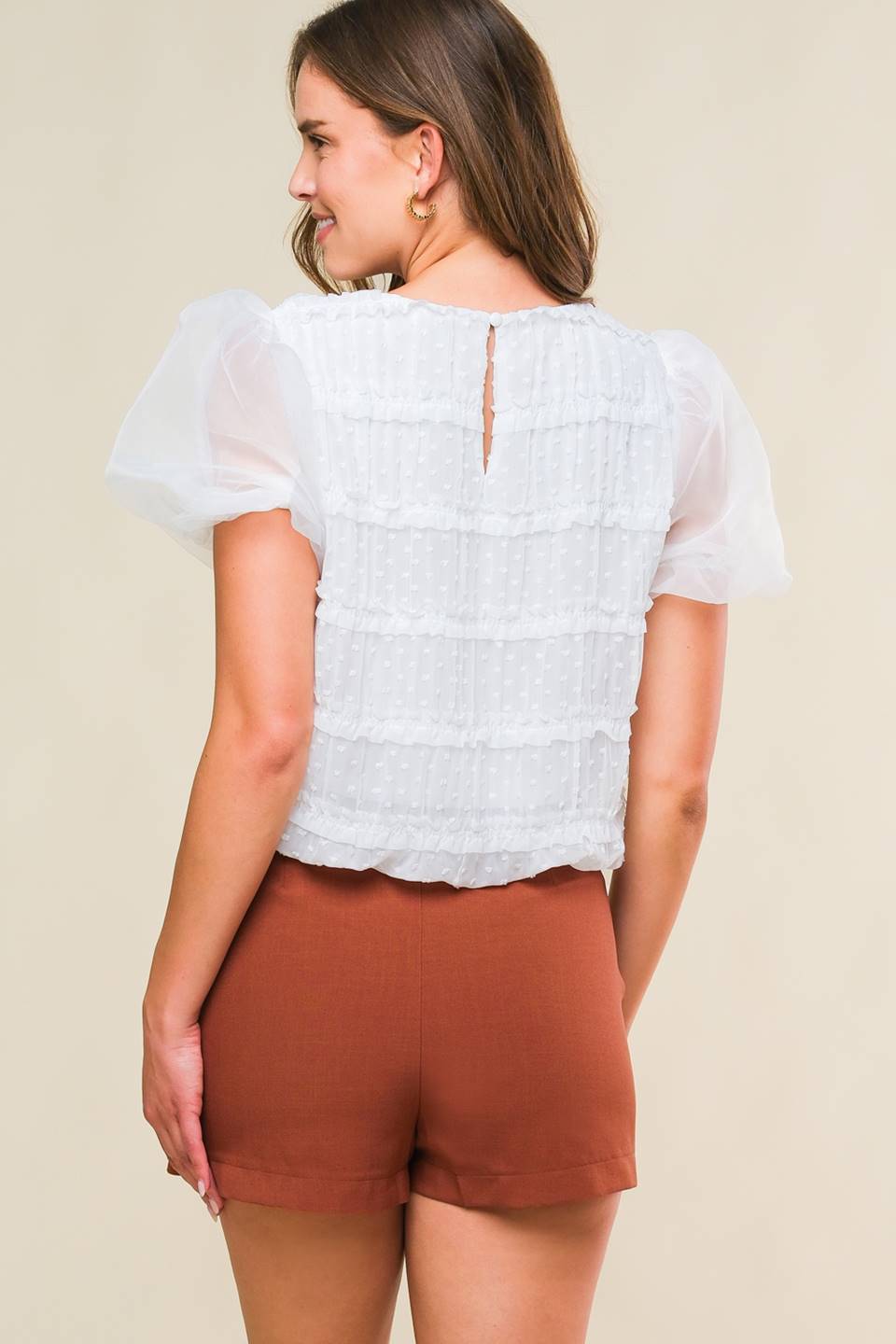 DESTINED TO IMPRESS WOVEN TOP