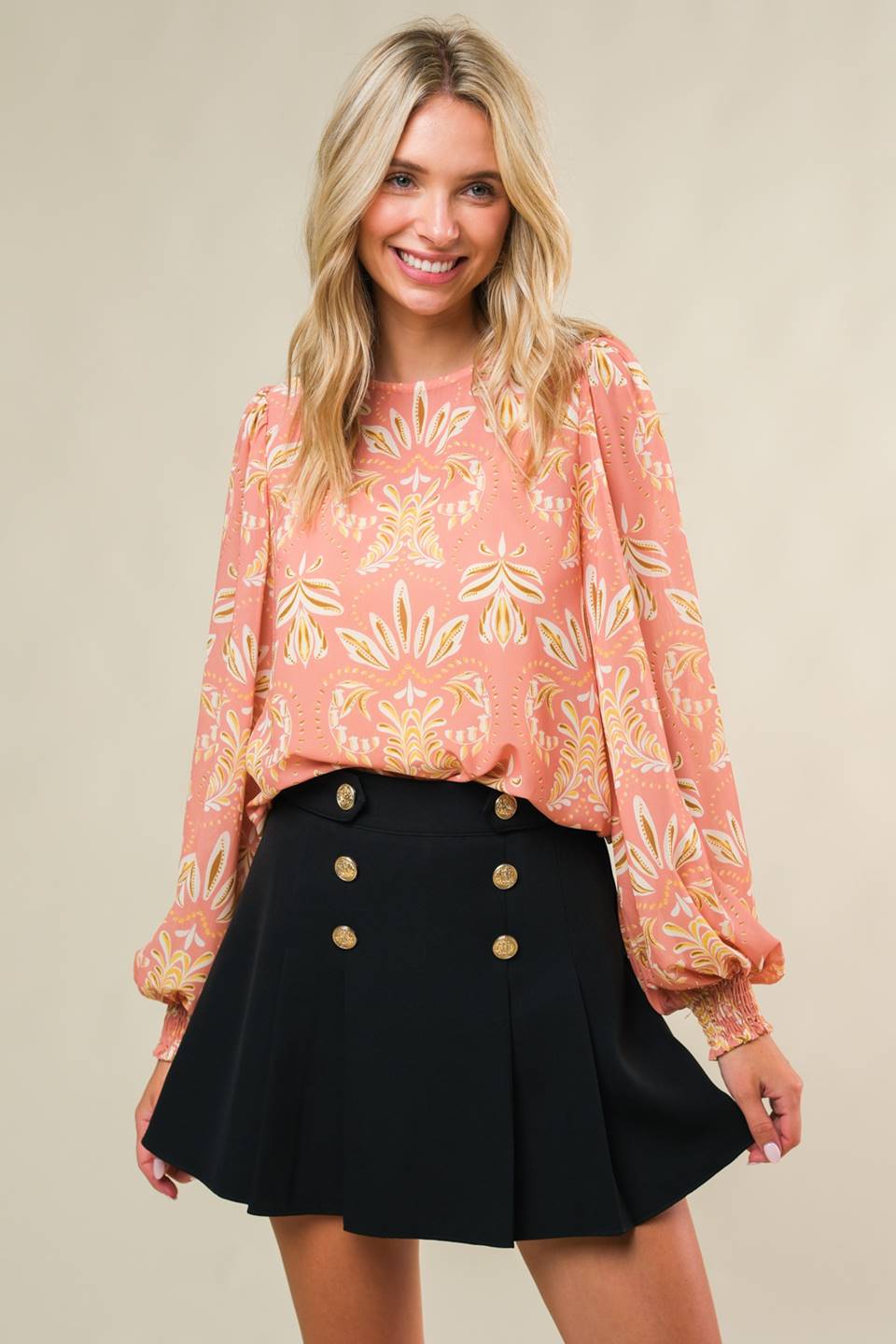 GET THE LOOK WOVEN TOP Flying Tomato