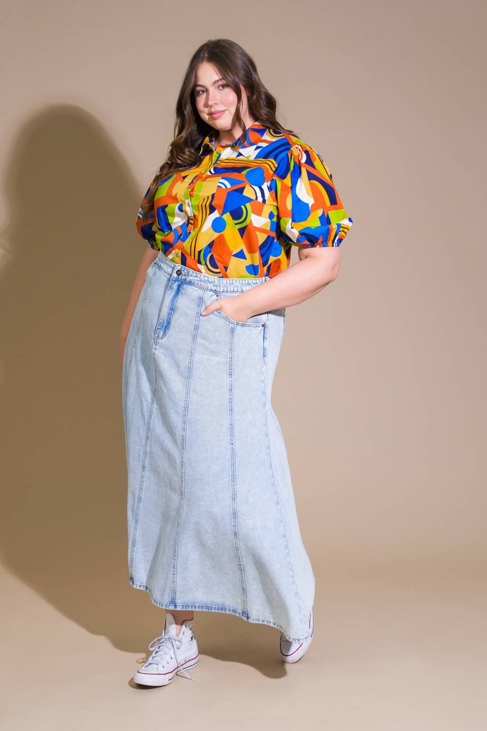HEART ON DISPLAY WOVEN TOP Flying Tomato