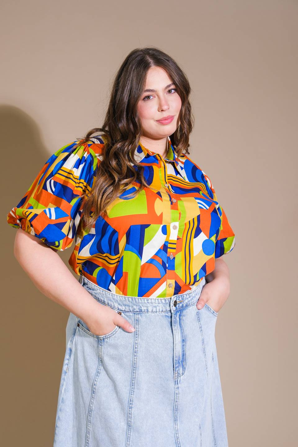 HEART ON DISPLAY WOVEN TOP Flying Tomato