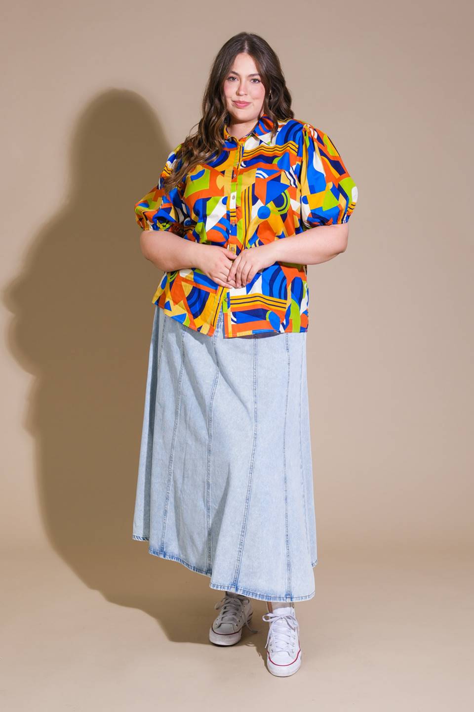 HEART ON DISPLAY WOVEN TOP Flying Tomato