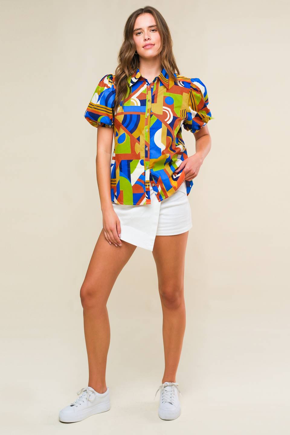 HEART ON DISPLAY WOVEN TOP Flying Tomato