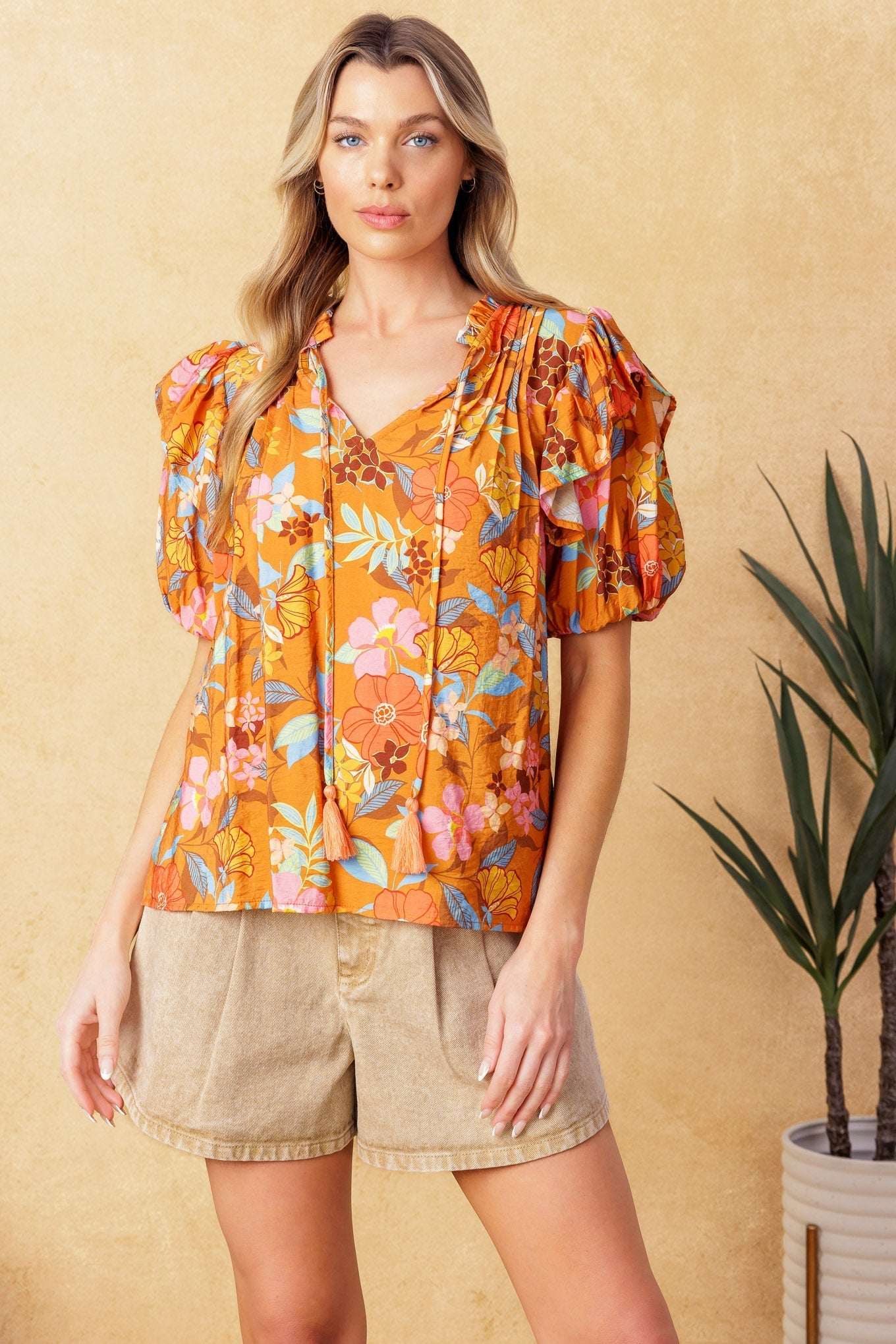 TOTAL FRILL WOVEN TOP Flying Tomato