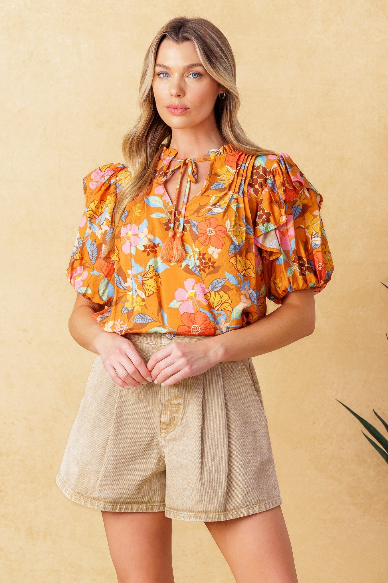 TOTAL FRILL WOVEN TOP Flying Tomato
