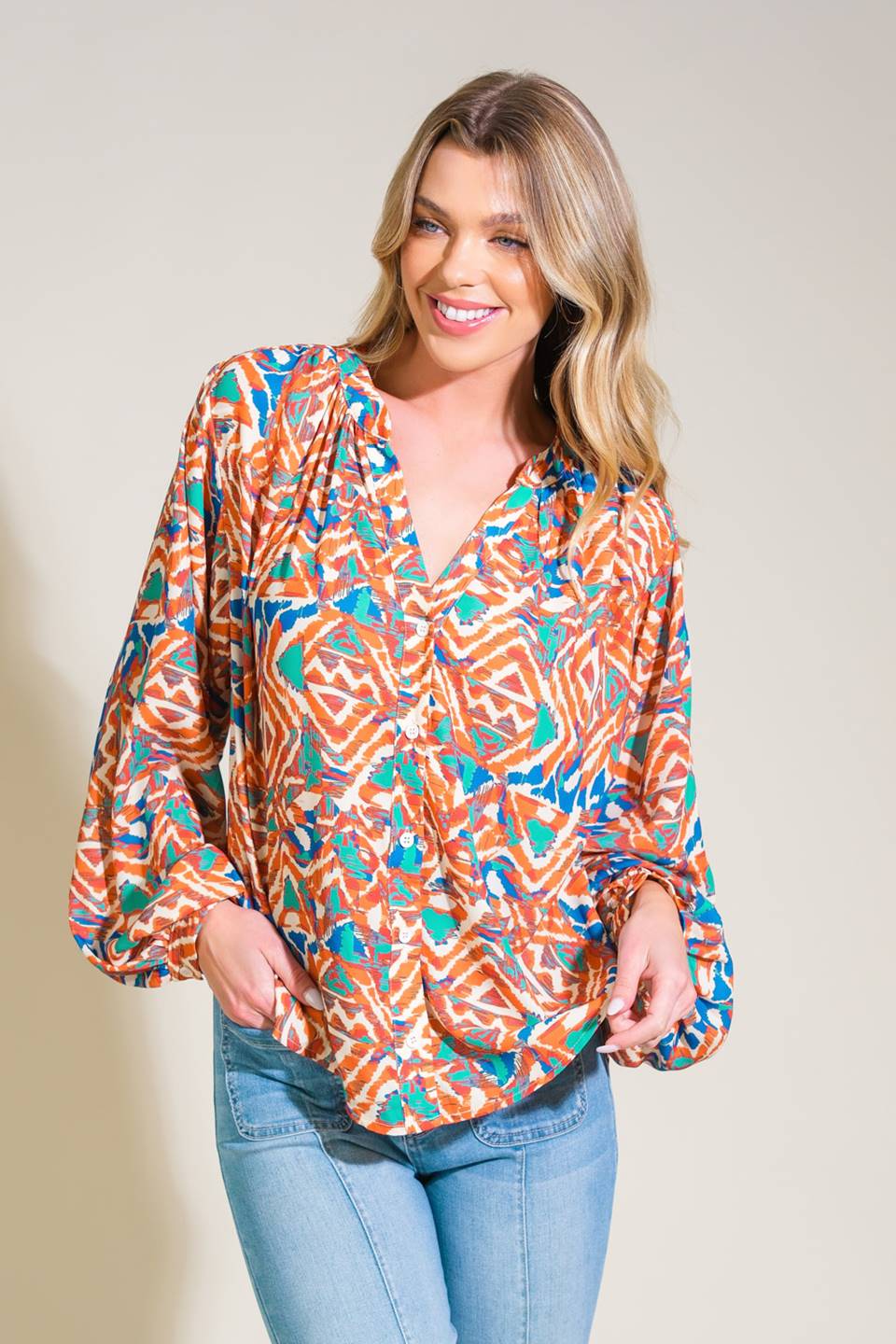 URBAN ELEGANCE WOVEN TOP Flying Tomato