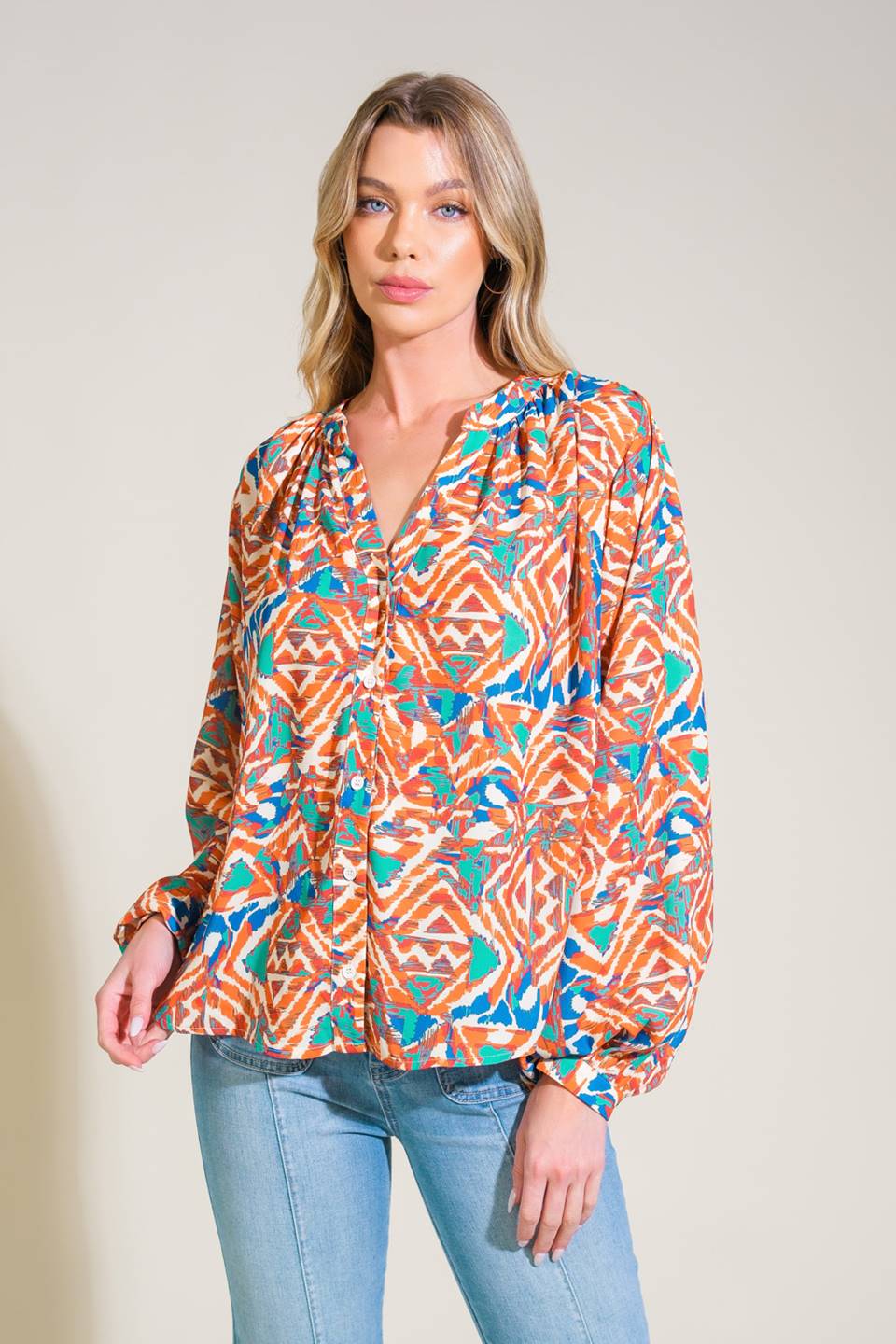 URBAN ELEGANCE WOVEN TOP