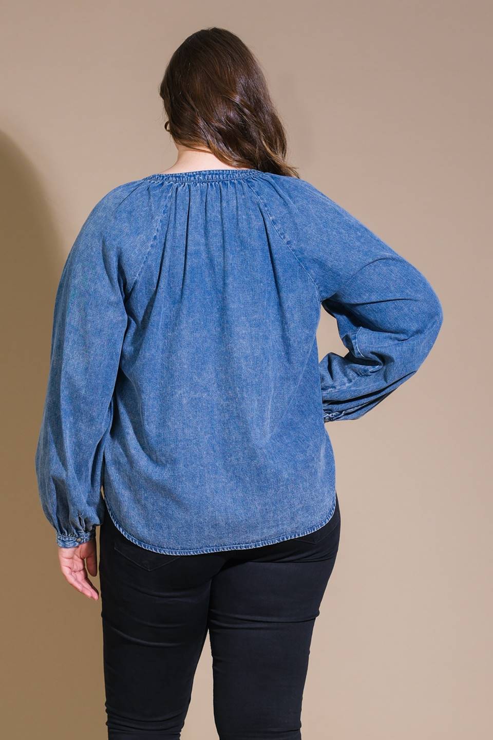 MUSING ABOUT YOU DENIM TOP Flying Tomato