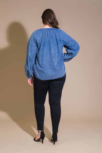 MUSING ABOUT YOU DENIM TOP