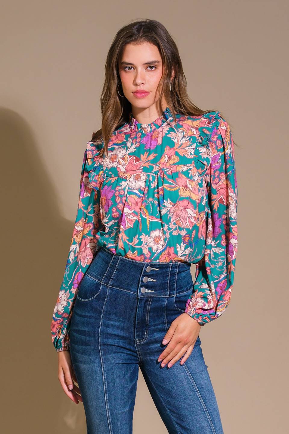 UNFORGETTABLE COMPOSURE WOVEN TOP Flying Tomato