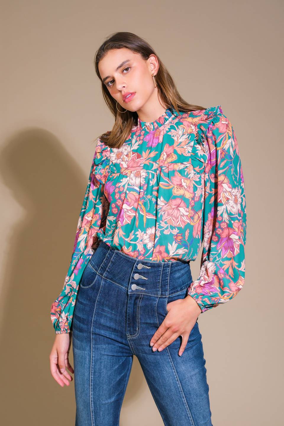 UNFORGETTABLE COMPOSURE WOVEN TOP Flying Tomato