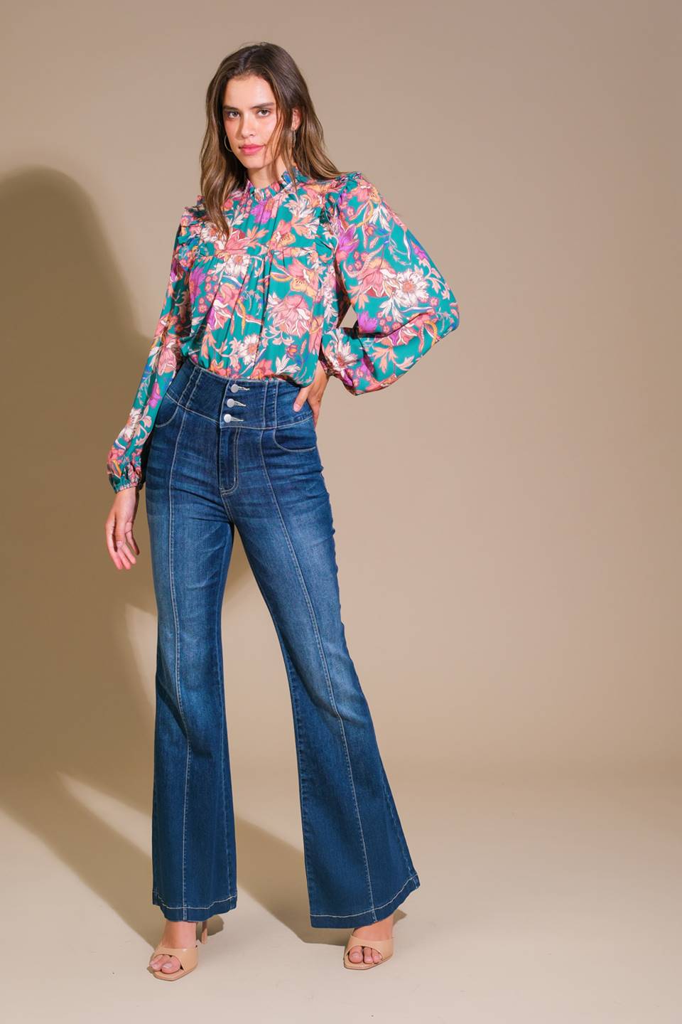 UNFORGETTABLE COMPOSURE WOVEN TOP Flying Tomato