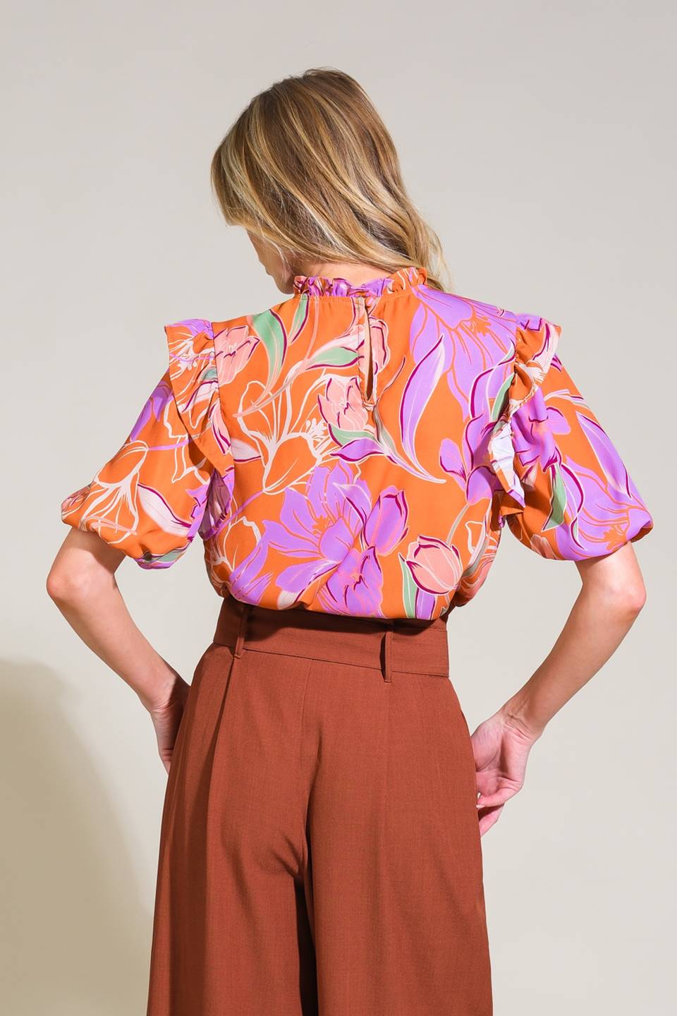 GLOWING GIRL WOVEN TOP Flying Tomato