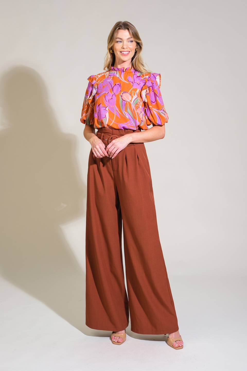 GLOWING GIRL WOVEN TOP Flying Tomato