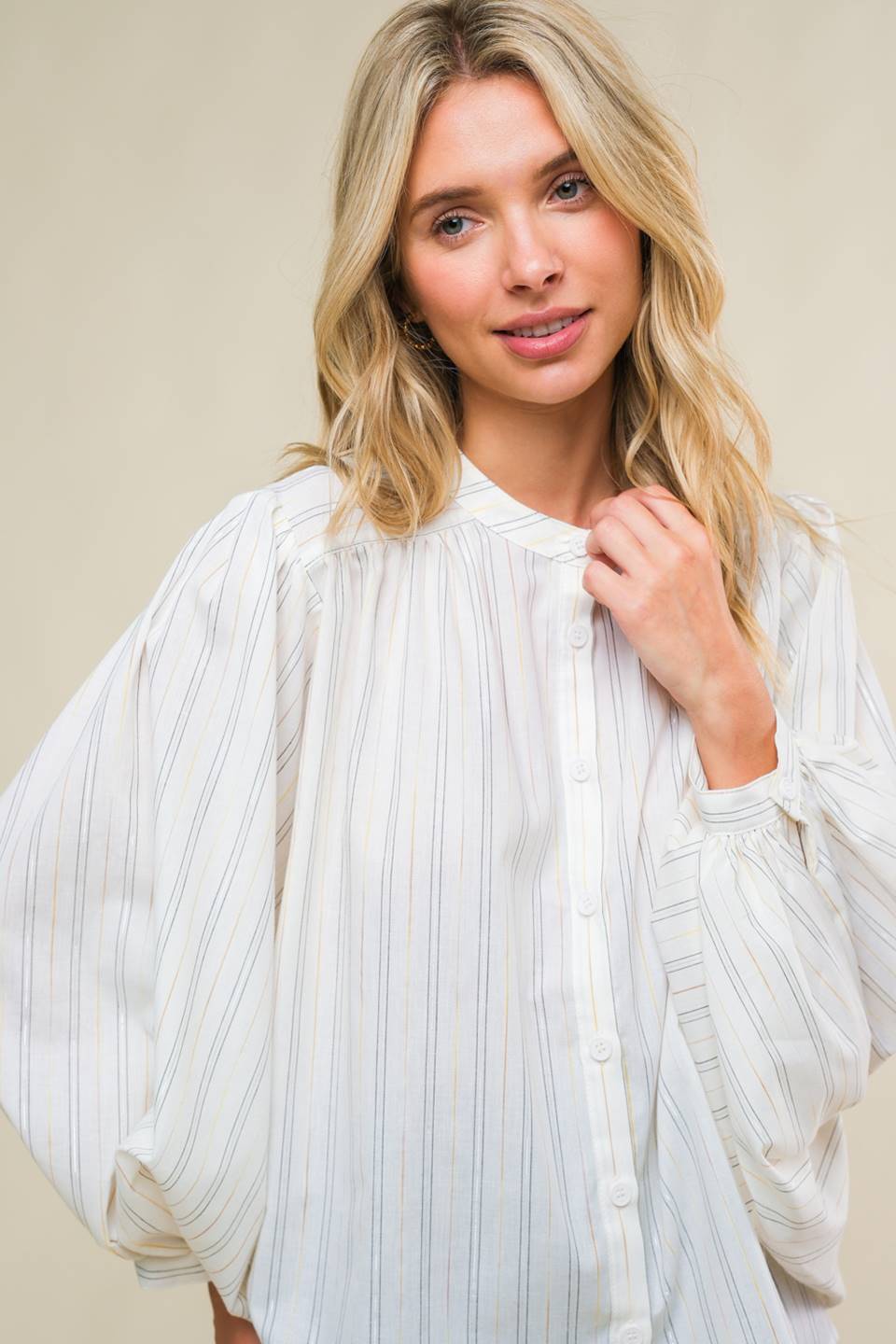 CLEAN AESTHETIC WOVEN TOP Flying Tomato