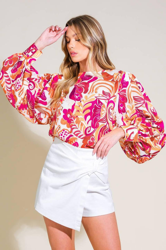 Flying Tomato DELICATE TOUCH WOVEN TOP, elegant and stylish for quality online shoppers. Features delicate weave.