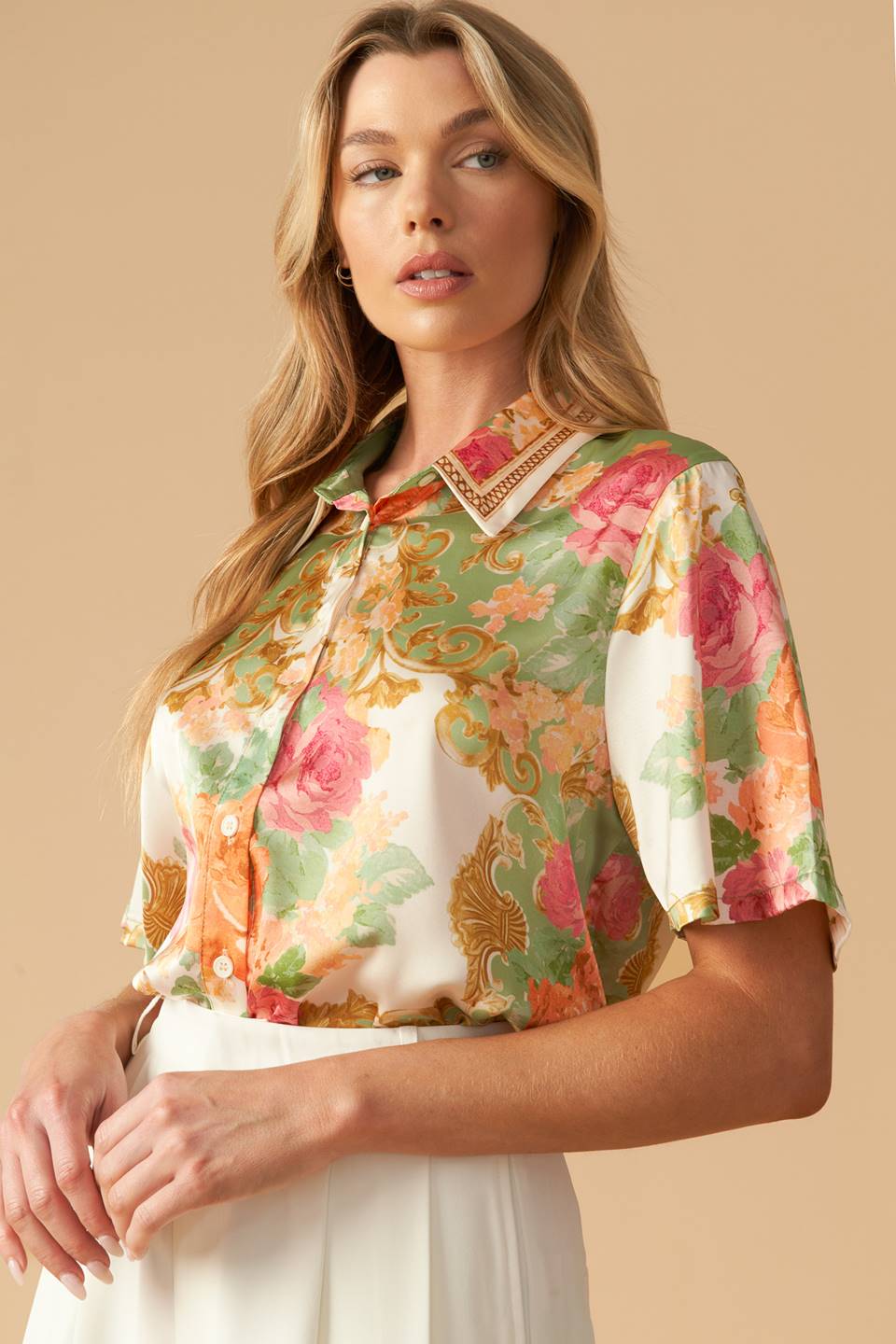 ALL EYES ON ME WOVEN TOP Flying Tomato