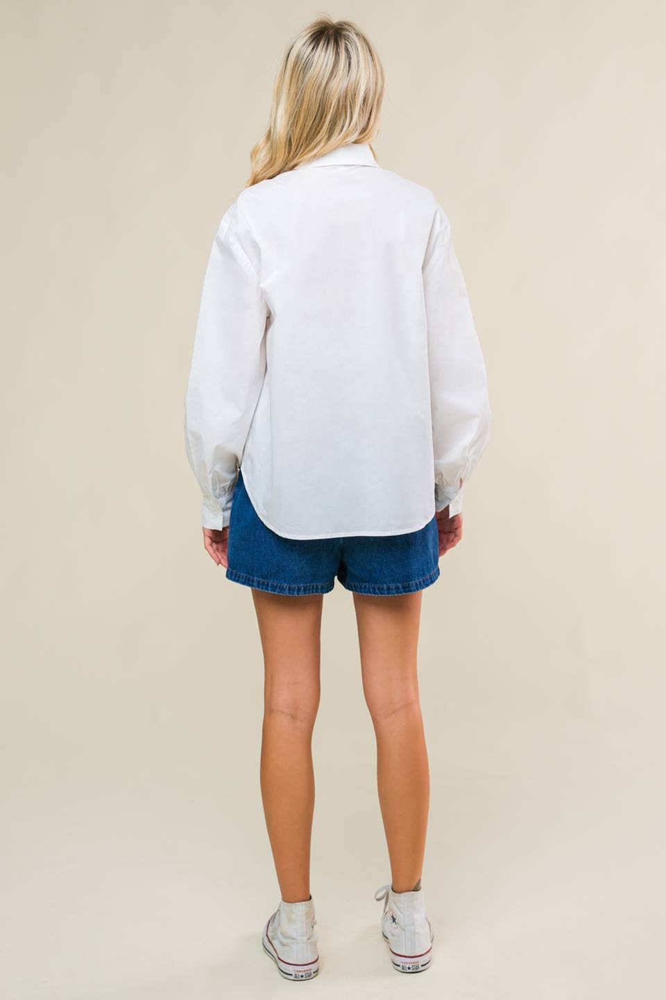 REFINED BREEZE BUTTON-UP TOP Flying Tomato