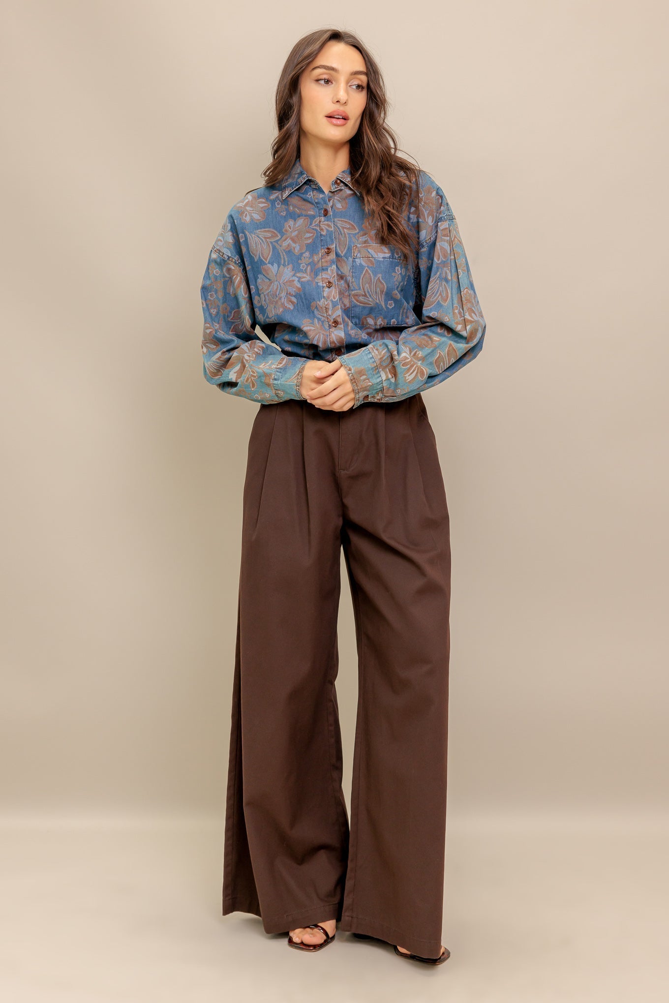 STICK TO THE PLAN DENIM TOP Flying Tomato