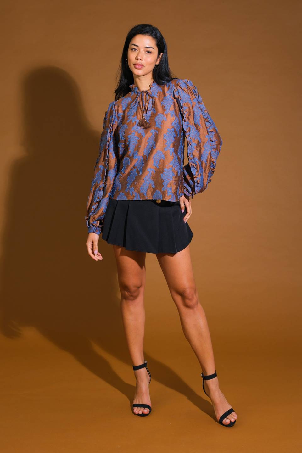 TRUE TO ME JACQUARD WOVEN TOP Flying Tomato