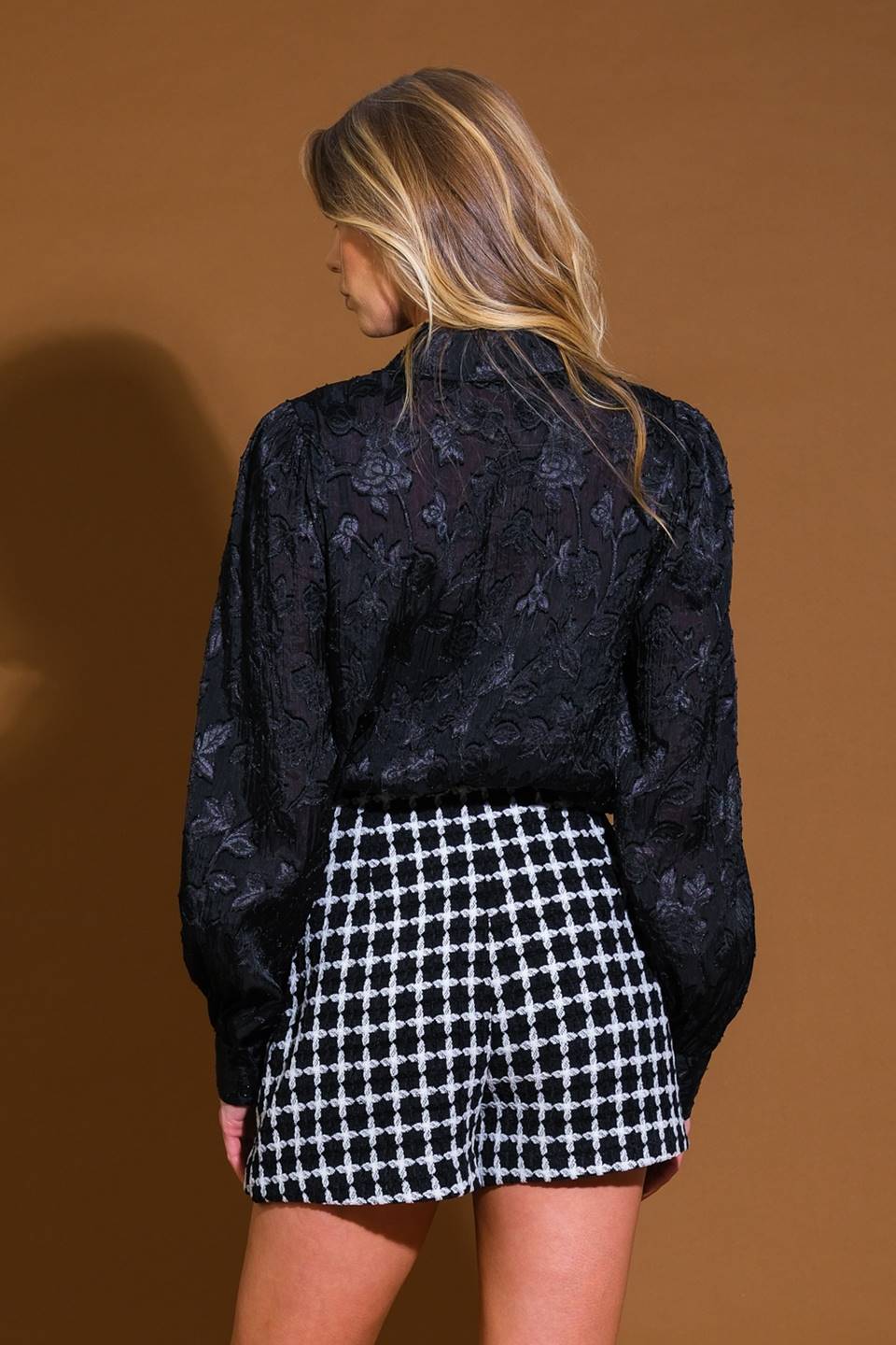 INCREDIBLE LOVE JACQUARD WOVEN TOP Flying Tomato