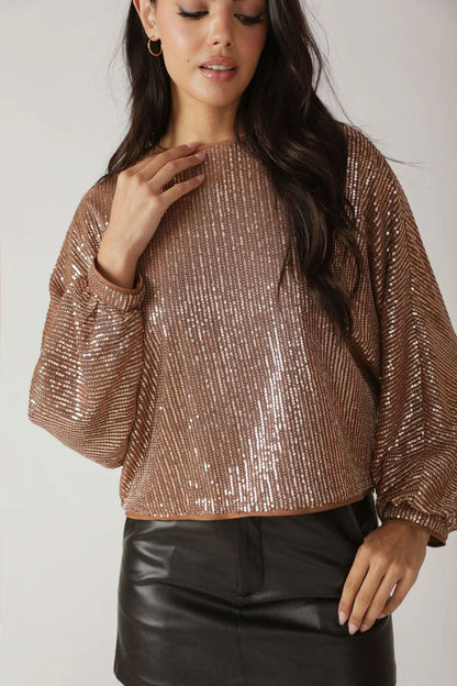 Sparkling Night Out Sequin Top