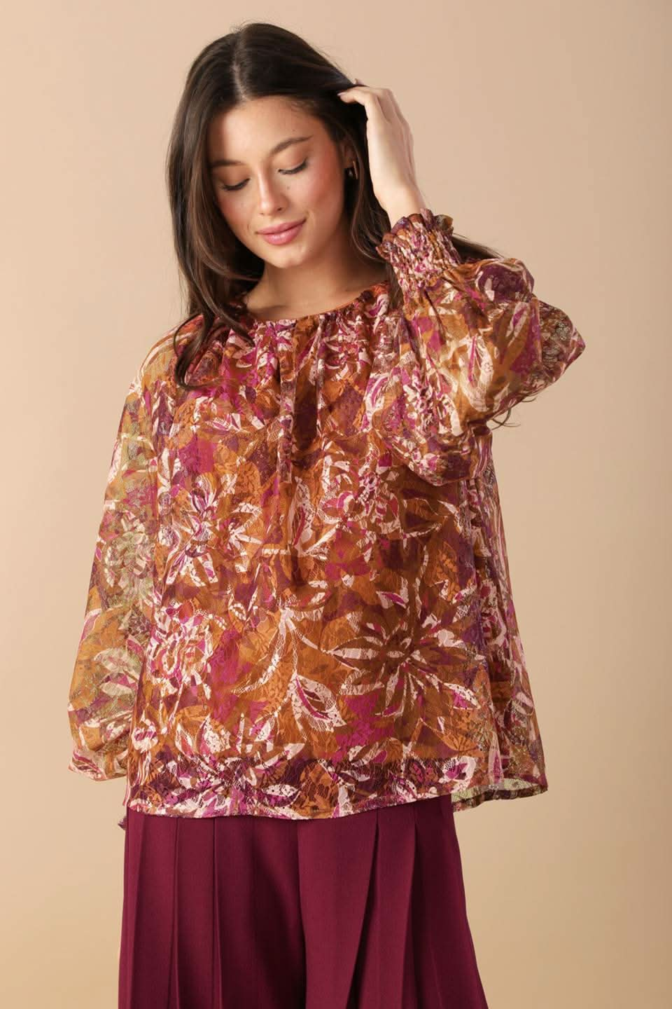 EVENING BREEZE WOVEN BLOUSE