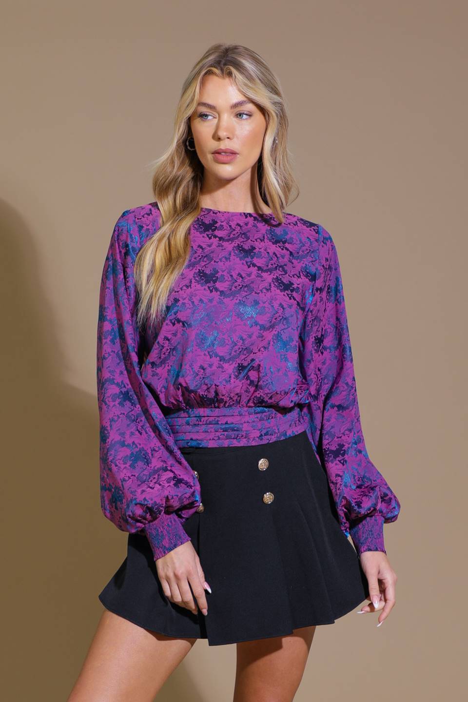 BEST PRESENCE JACQUARD WOVEN TOP