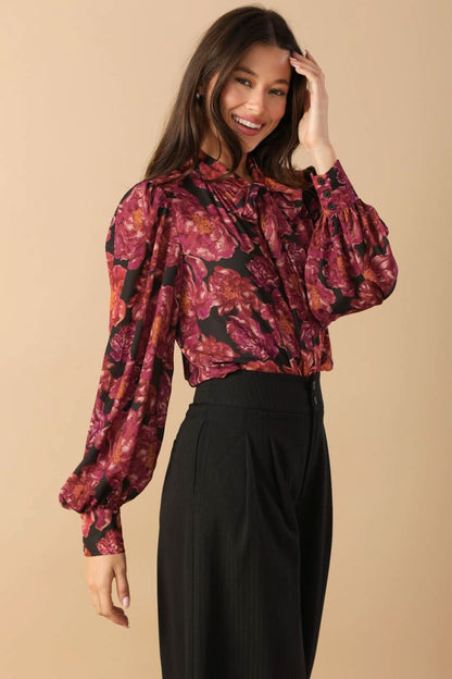 BEAUTIFUL EVENINGS WOVEN BLOUSE
