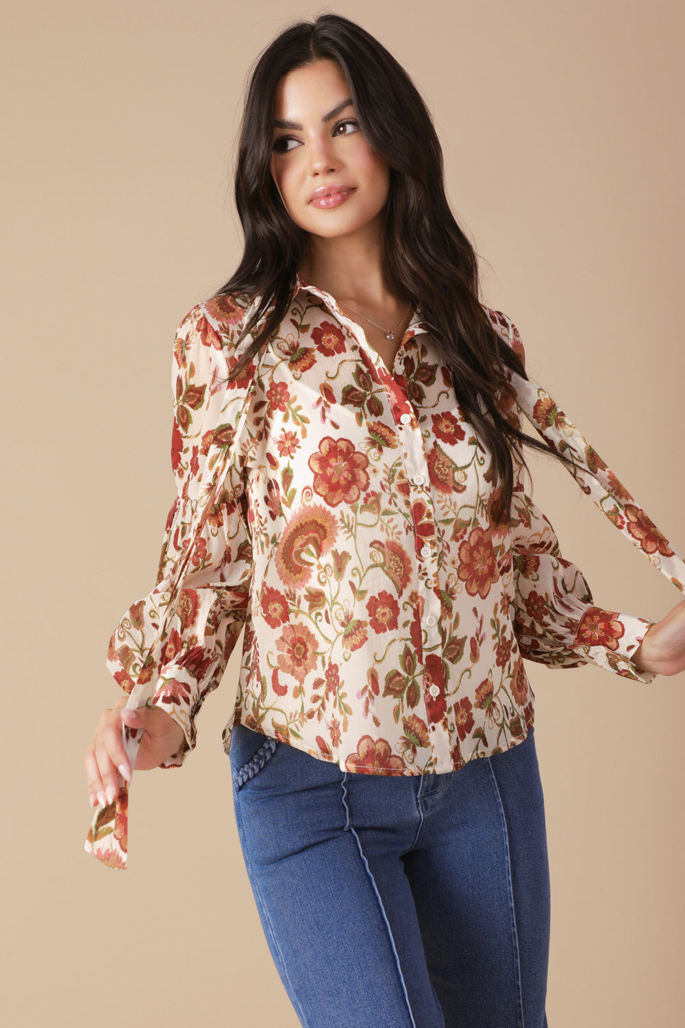 MEMORIES IN FOCUS WOVEN BLOUSE Flying Tomato