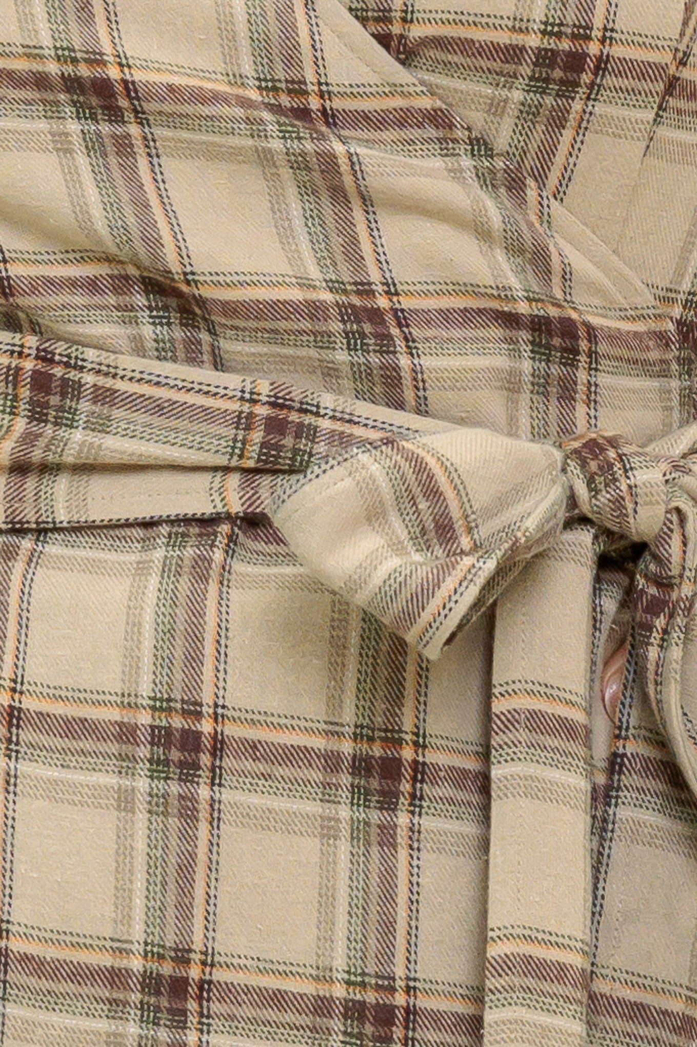 LATTE SUNDAY WOVEN PLAID TOP Flying Tomato
