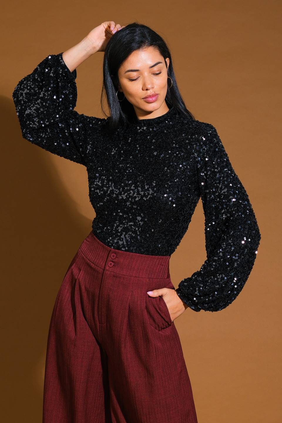 STAY THE SAME SEQUIN TOP Flying Tomato