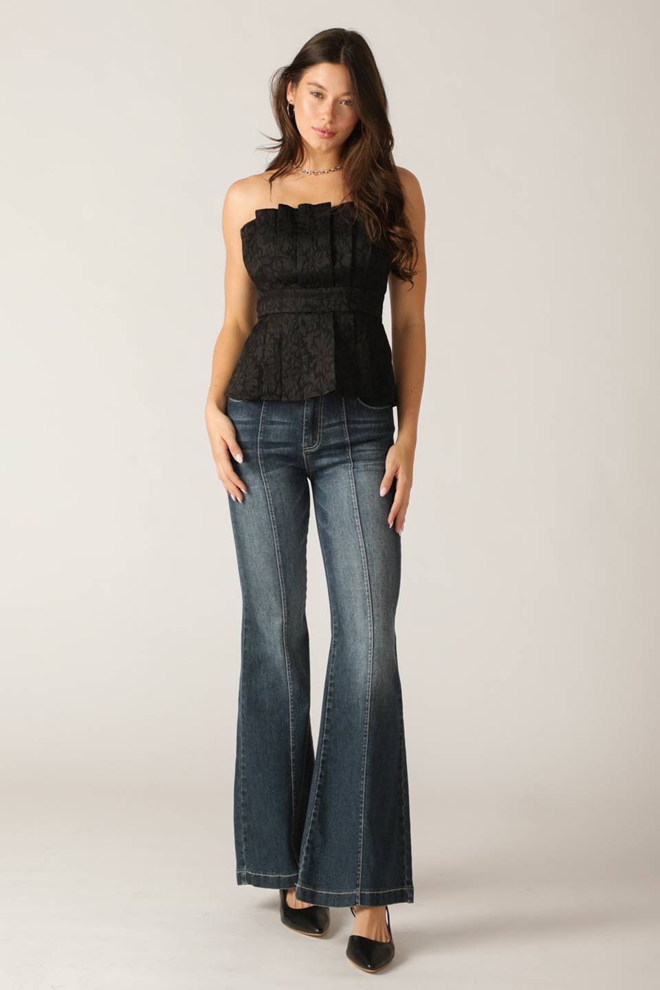 ELEGANT ESSENCE WOVEN TOP Flying Tomato