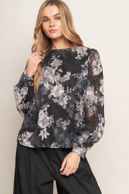 RUNAWAY HEARTS WOVEN TOP