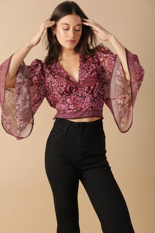 MOMENT IN TIME WOVEN CROP TOP Flying Tomato