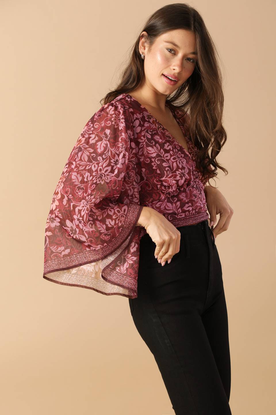 MOMENT IN TIME WOVEN CROP TOP Flying Tomato