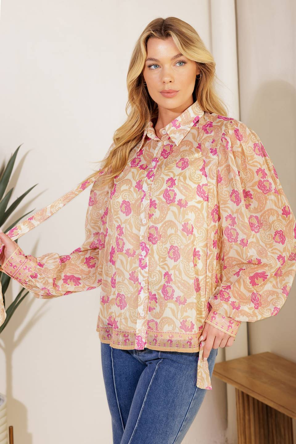 AGAINST THE ODDS WOVEN TOP Flying Tomato