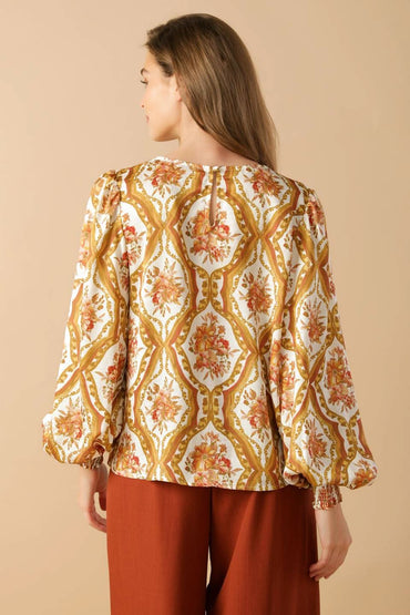 IMPROVED IVORY WOVEN BLOUSE