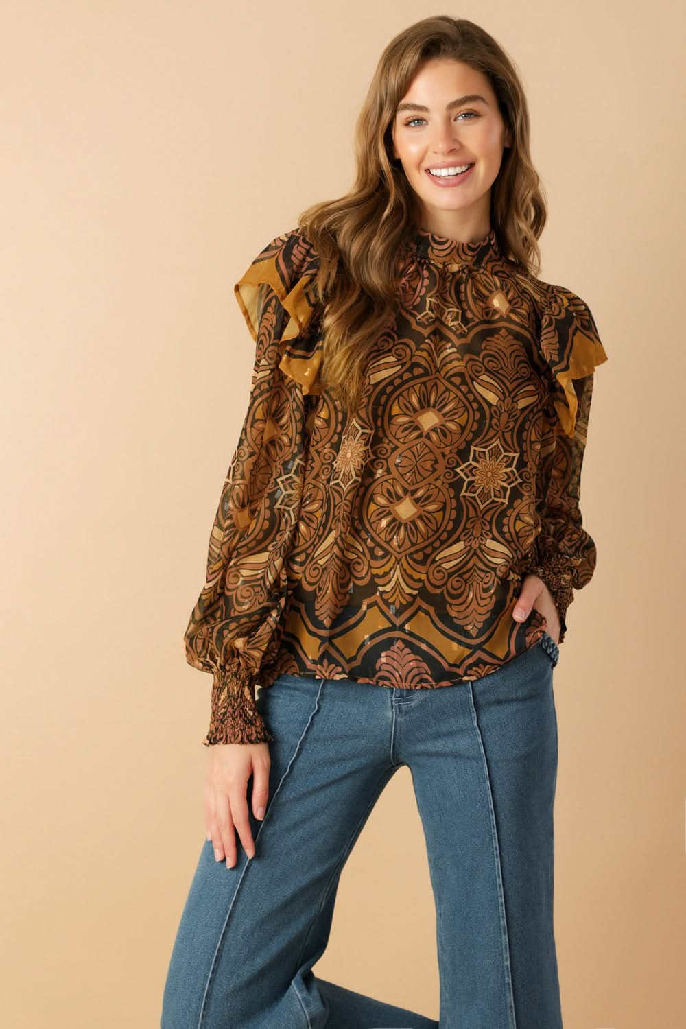 Ethereal Elegance Woven Top