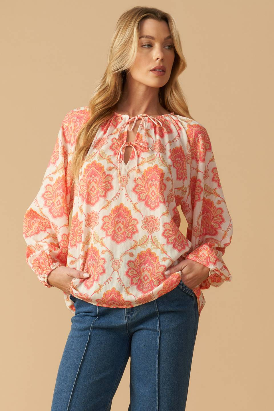 INTO THE NIGHT WOVEN TOP Flying Tomato