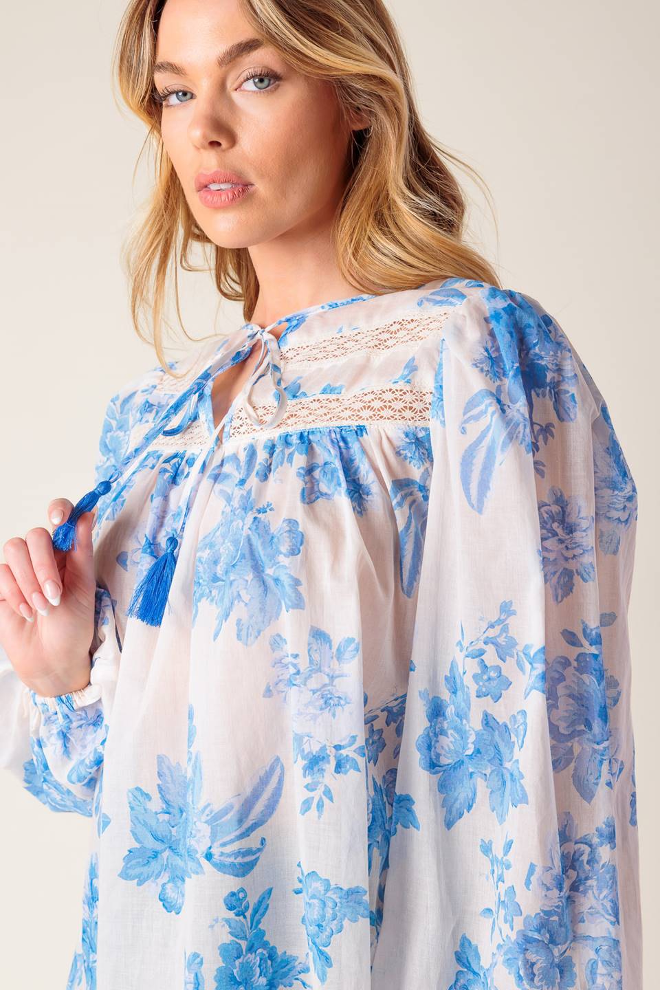 LAGOON DAYDREAMS WOVEN TOP Flying Tomato