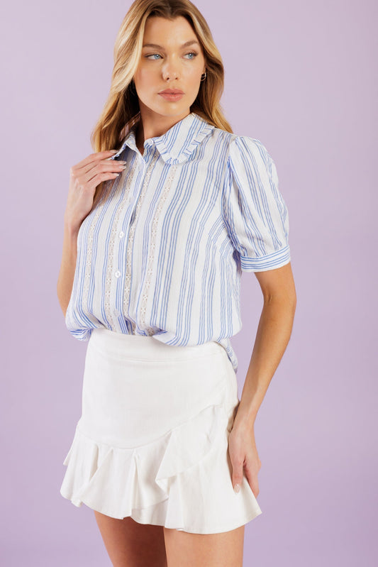 LOVE LETTERS WOVEN TOP Flying Tomato