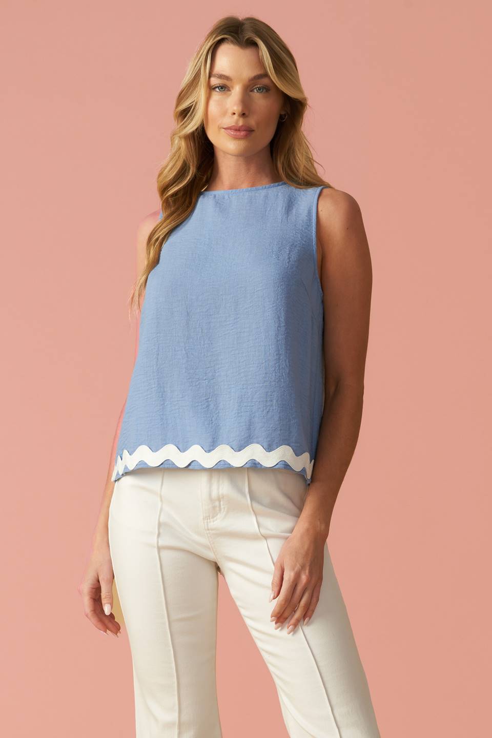 DRIFTING CURRENTS WOVEN TOP Flying Tomato