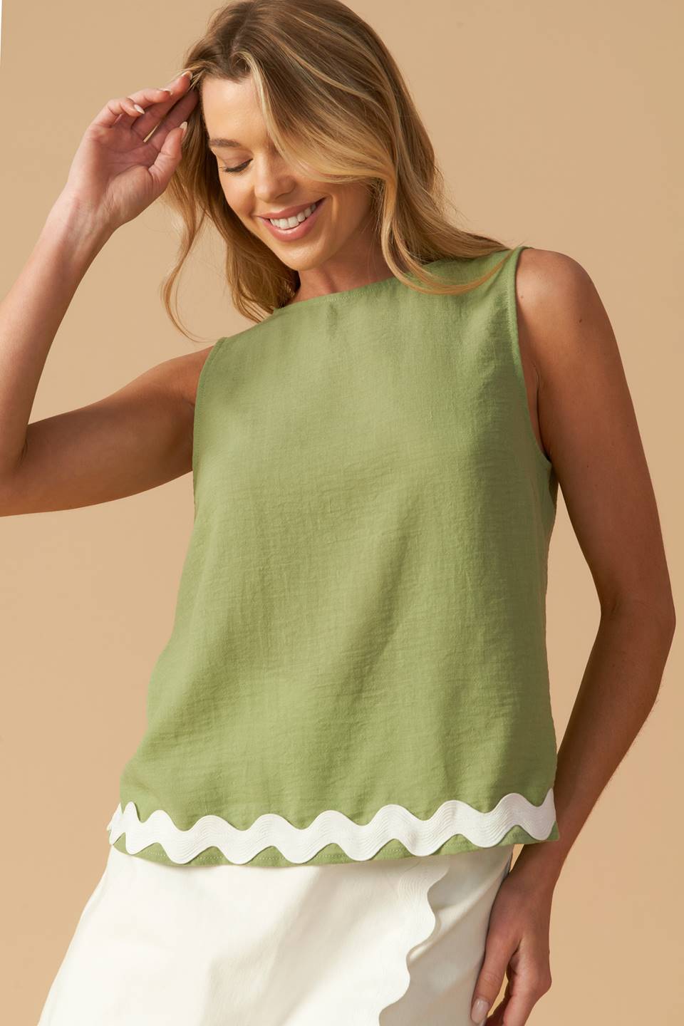 DRIFTING CURRENTS WOVEN TOP Flying Tomato