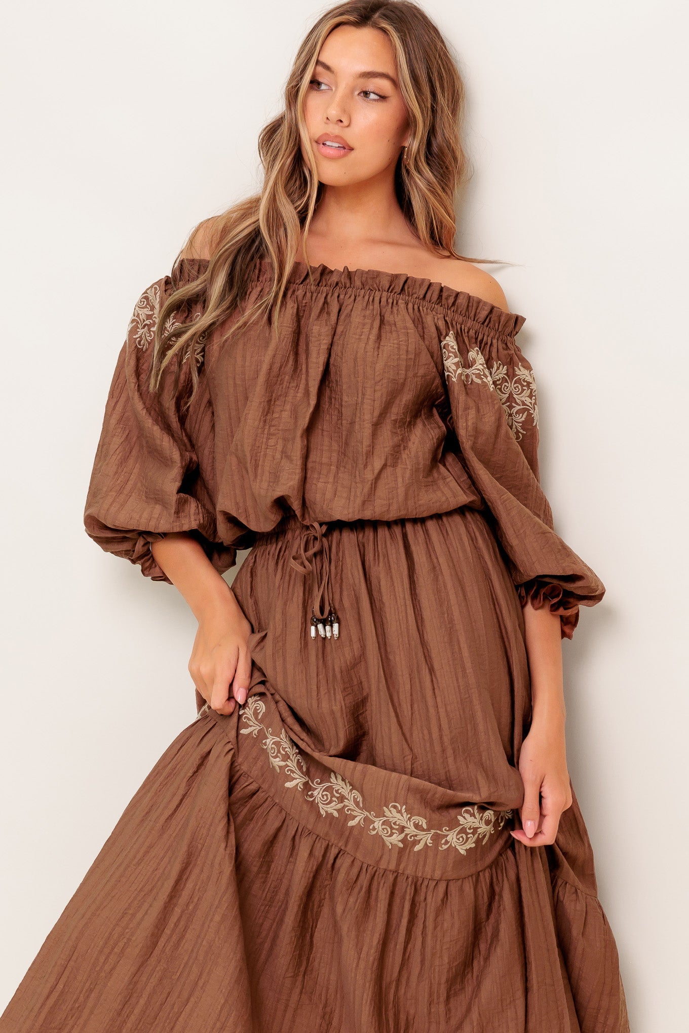 FULL SPEED AHEAD BROWN WOVEN TOP Flying Tomato