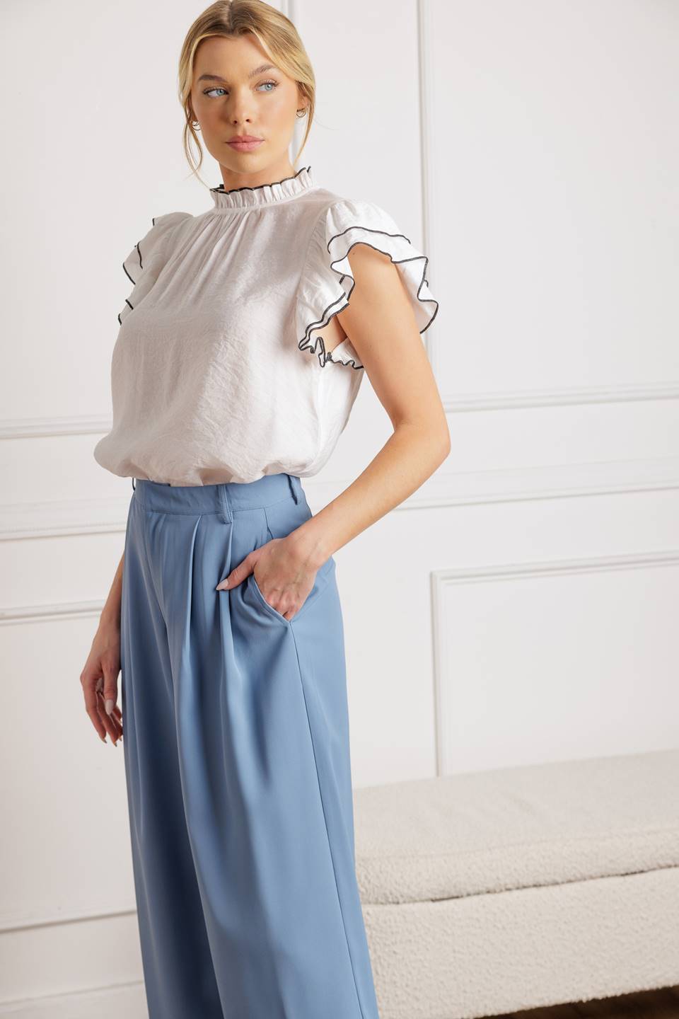 PUSH THE LIMIT WOVEN TOP Flying Tomato